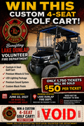 Custom 4-Seat Golf Cart Raffle Ticket